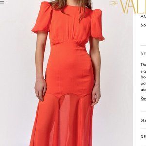 AGUA MAXI DRESS IN RED CRINKLE CHIFFON